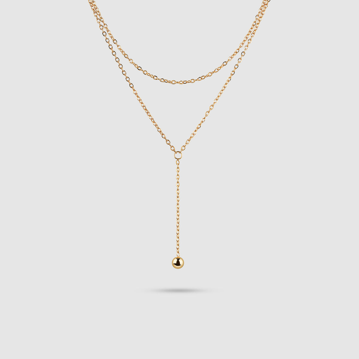 Ball Drop Rope Necklace
