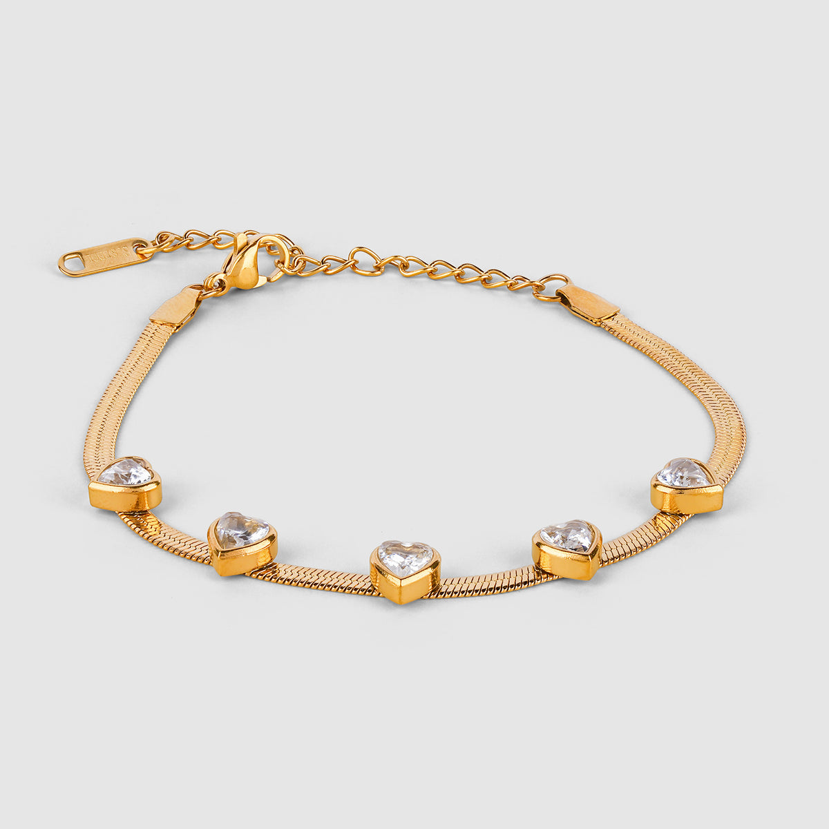Heart Stone Snake Bracelet