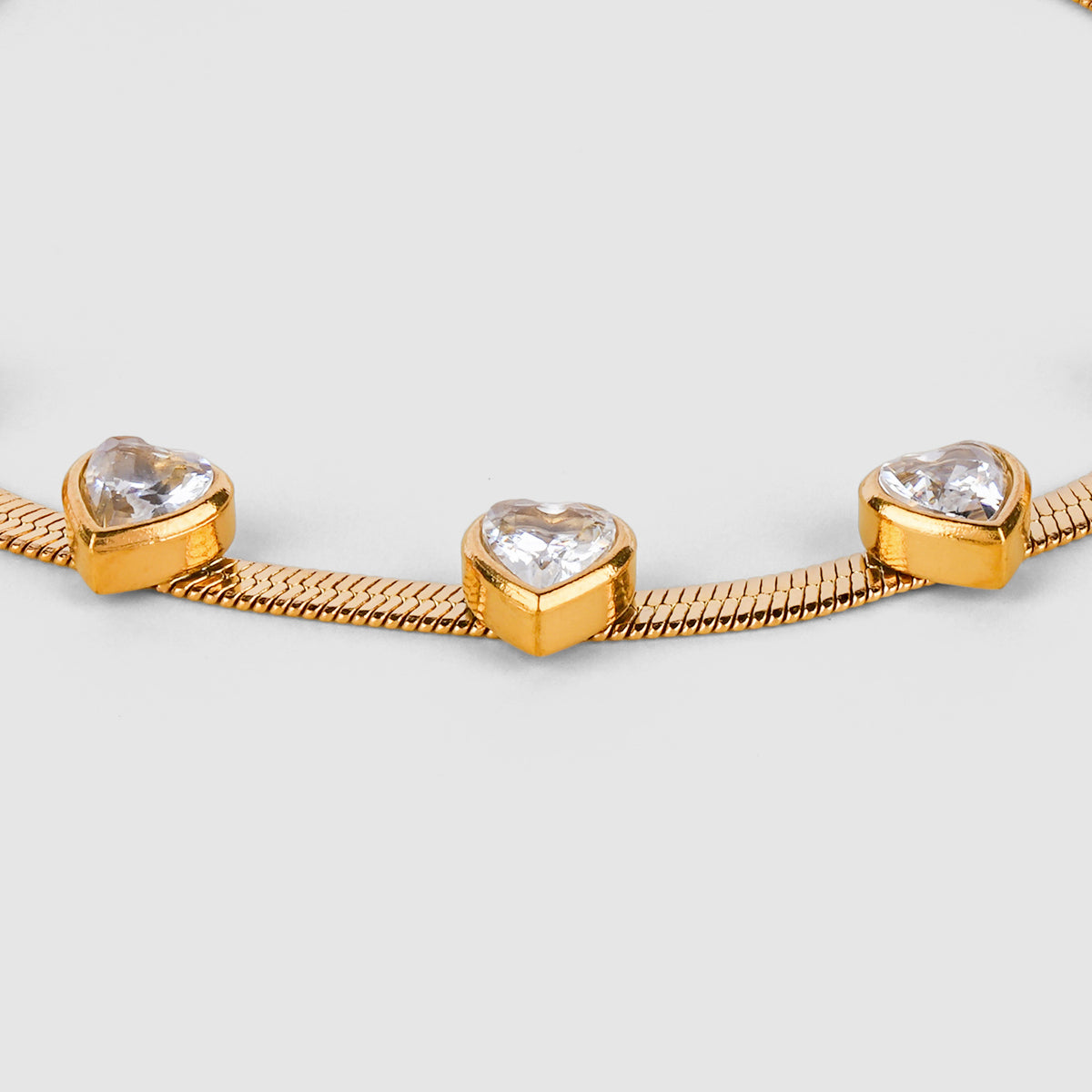 Heart Stone Snake Bracelet