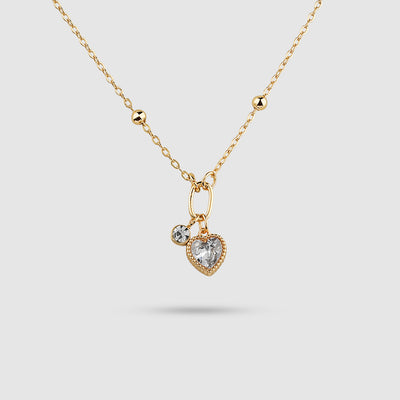 Heart & Stone Charm Necklace