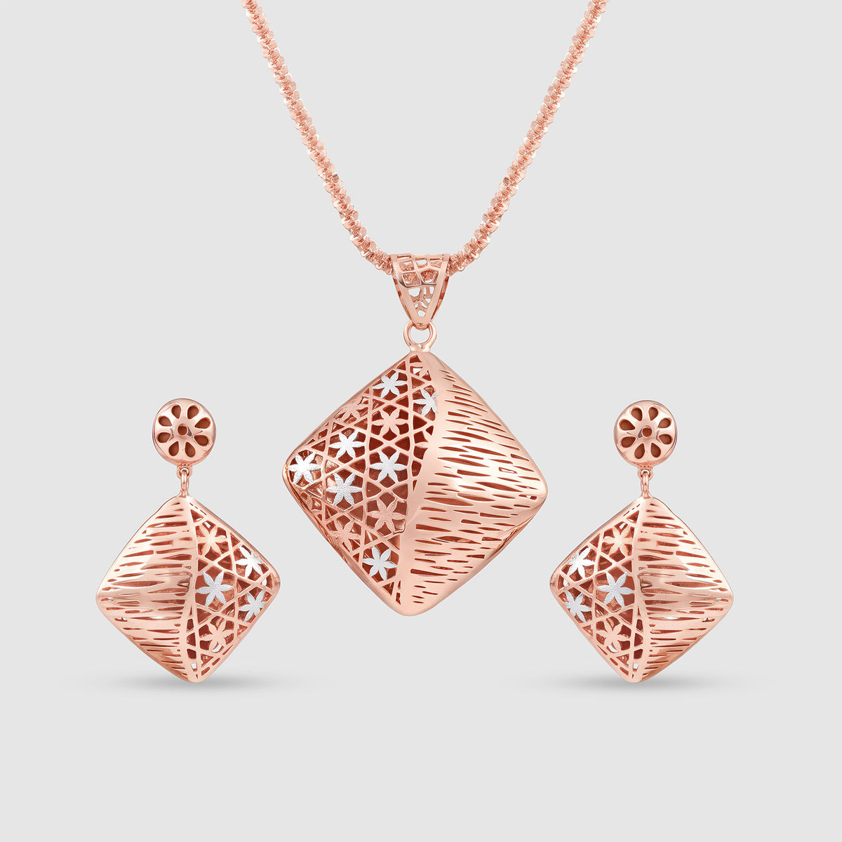 Jhilmil Gold Plated 925 Silver Pendant & Earring Set