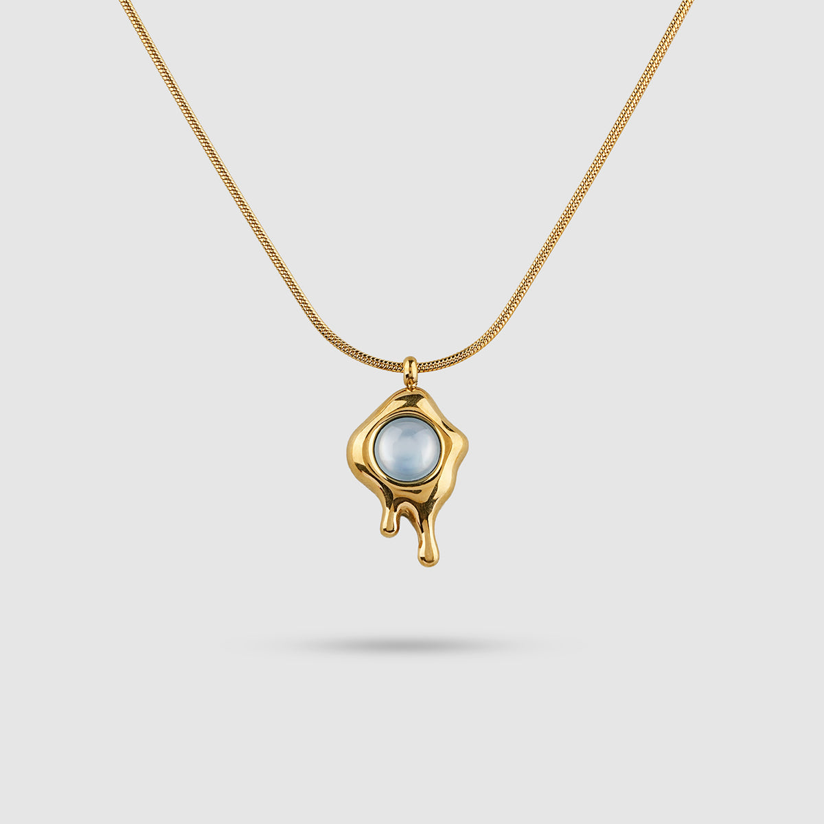 Molten Drop Stone Necklace