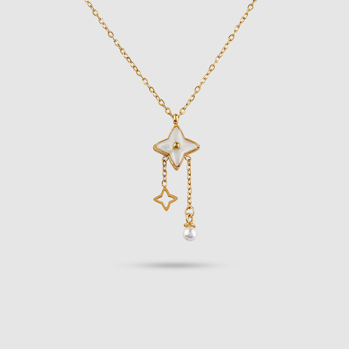 Monogram Star Pearl Necklace