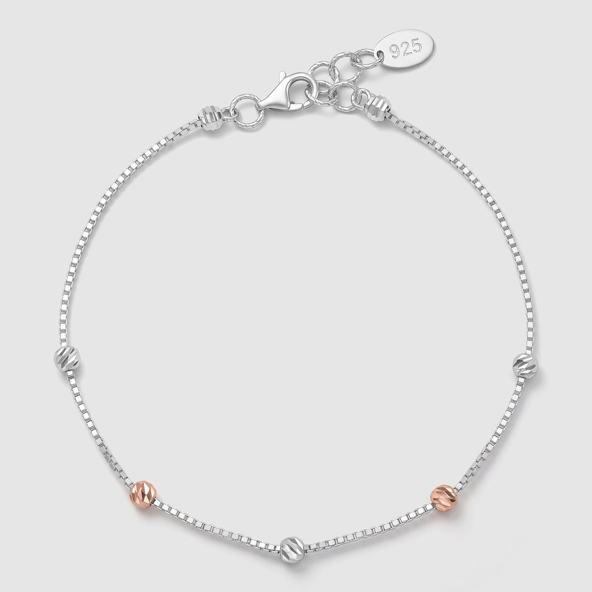 Neev 925 Silver Two-Tone Bracelet