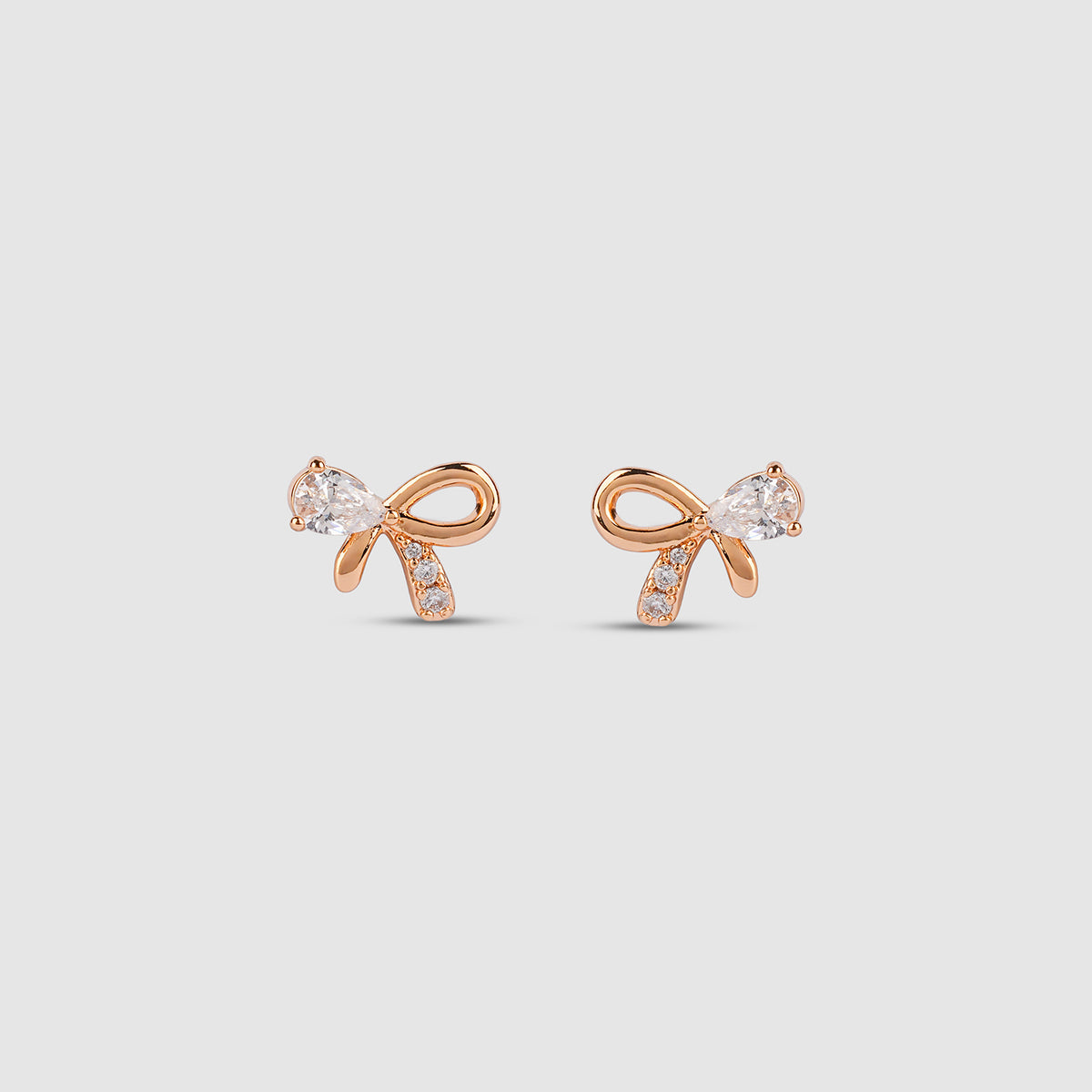 Pave Bow Stud Earrings