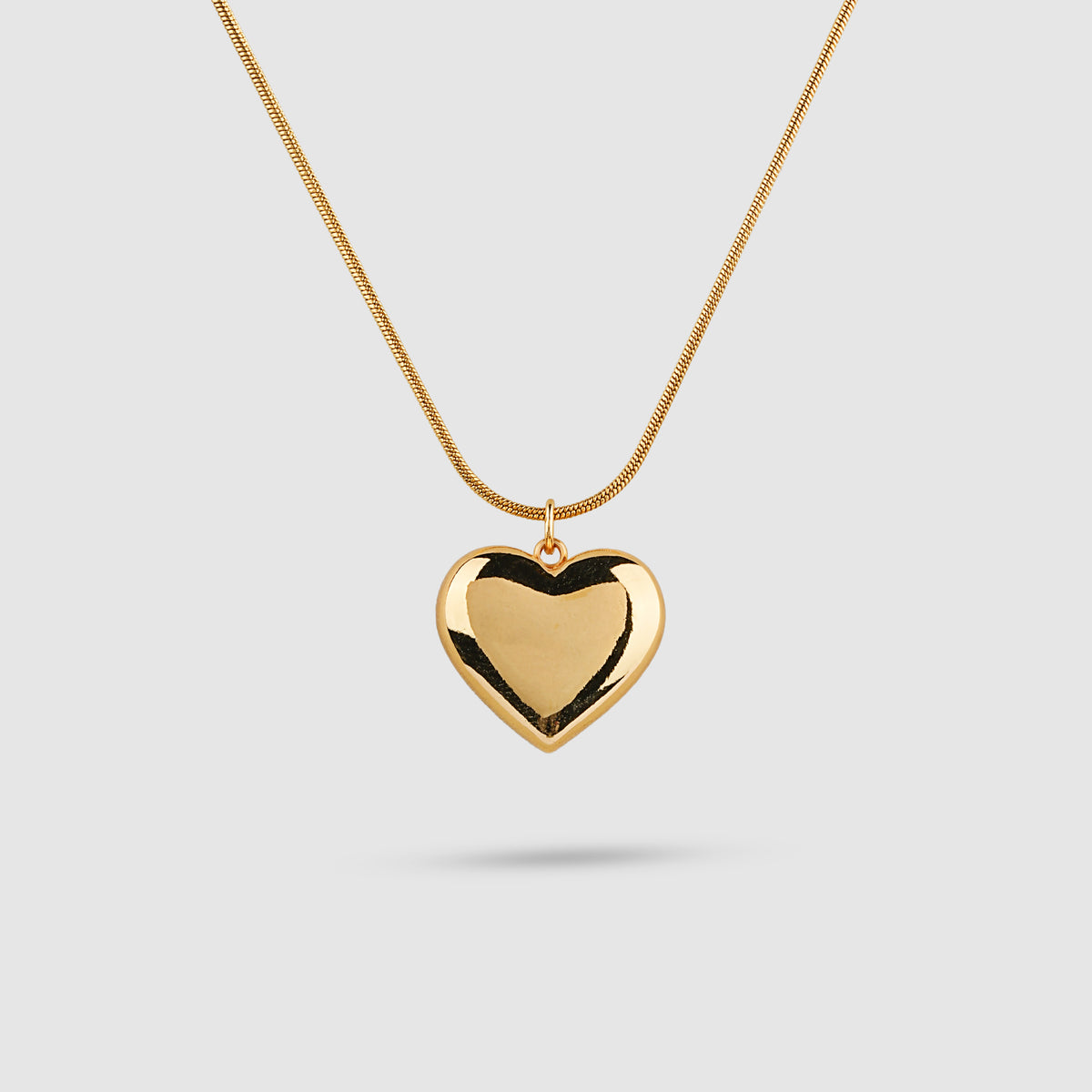 Puffed Heart Pendant Necklace