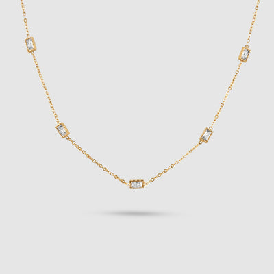 Rectangle Station Necklace