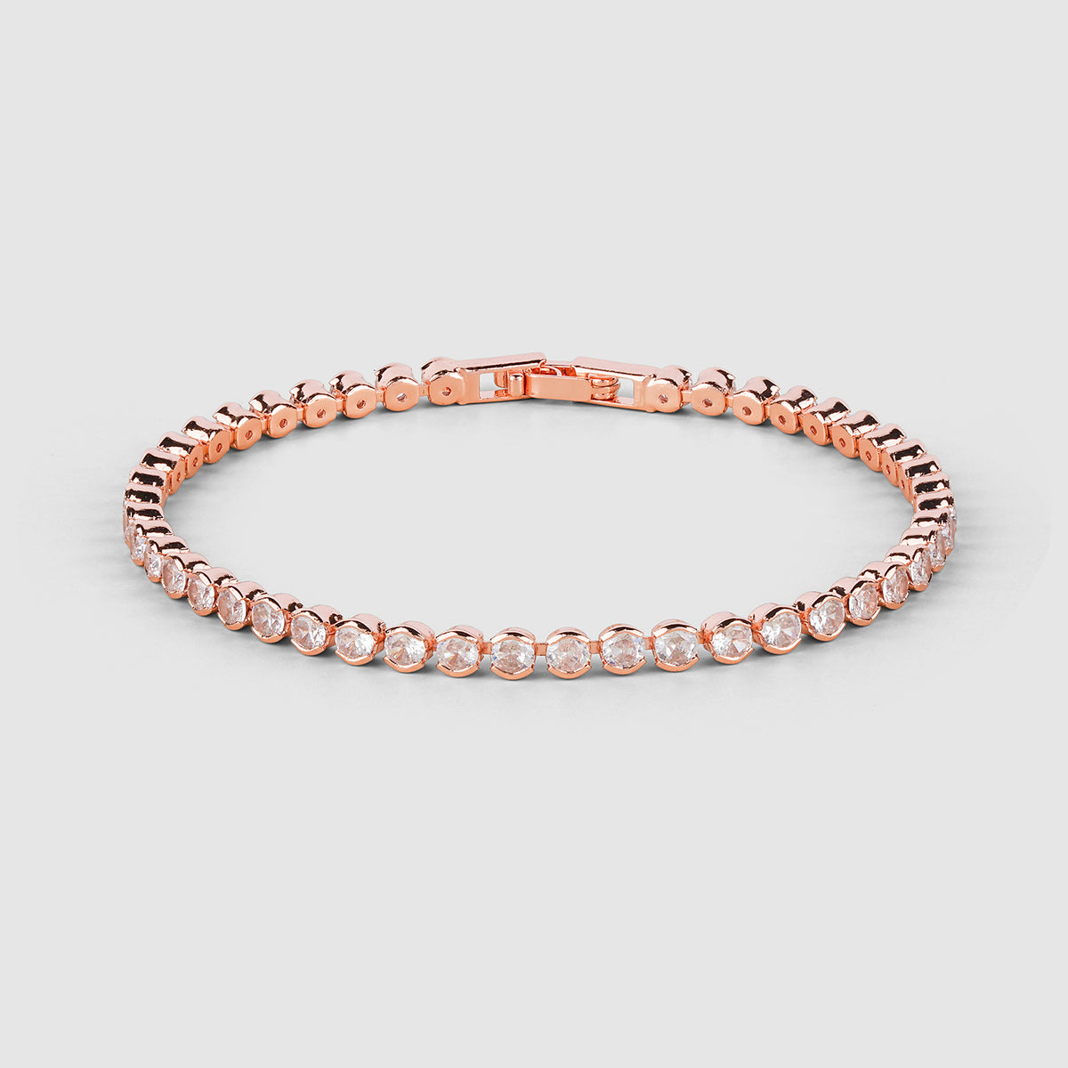 Rose Gold Round Tennis Bracelet