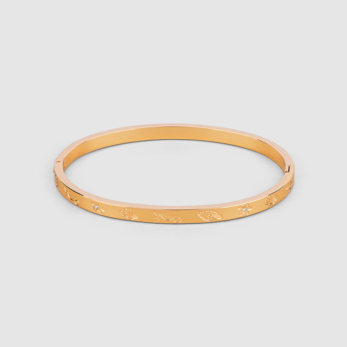 Shell Engraved Bangle