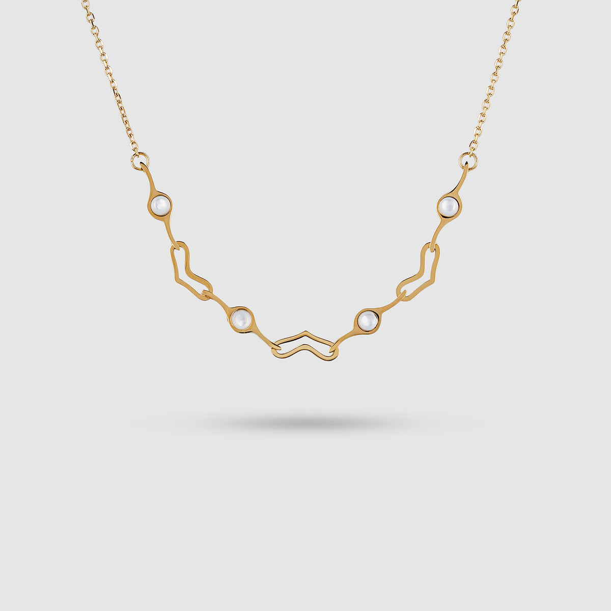 Molten Wave Bar Necklace