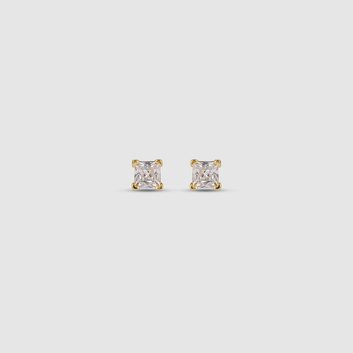 Square Stone Stud Earrings