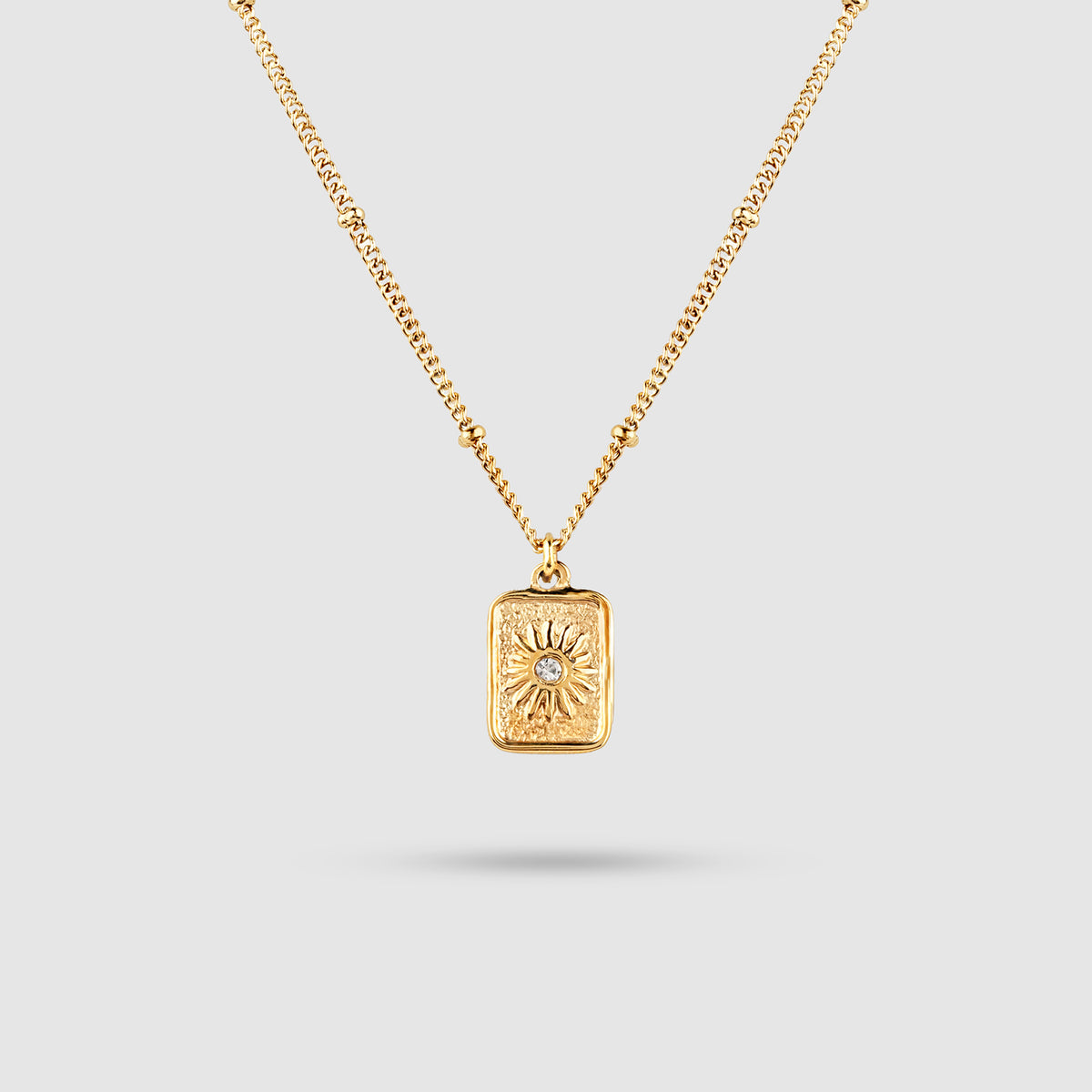 Sunburst Tag Necklace