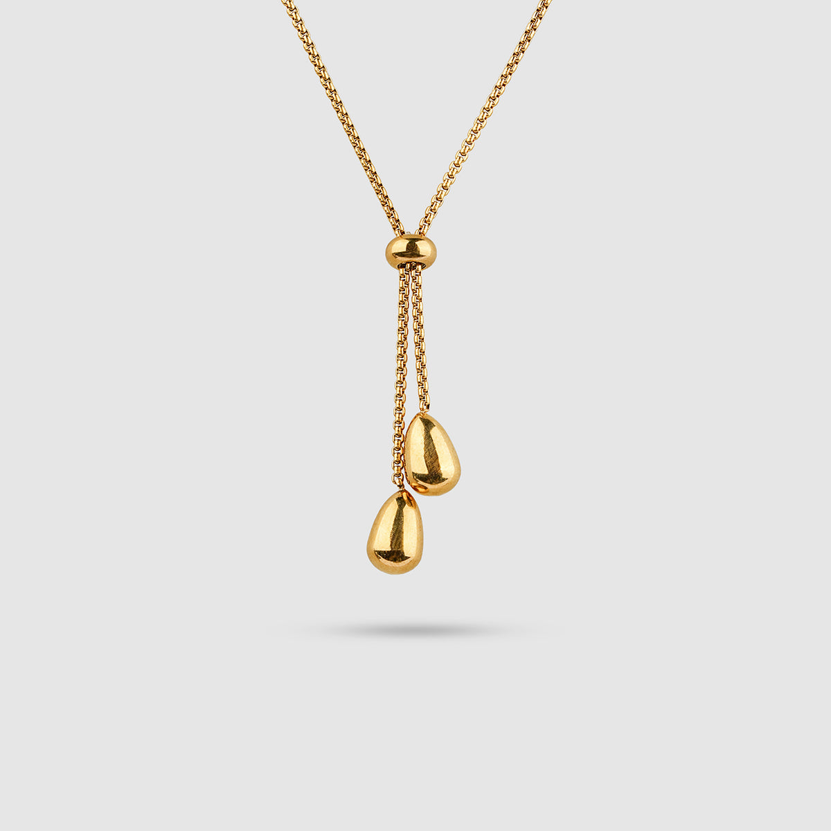 Twin Drop Lariat Necklace