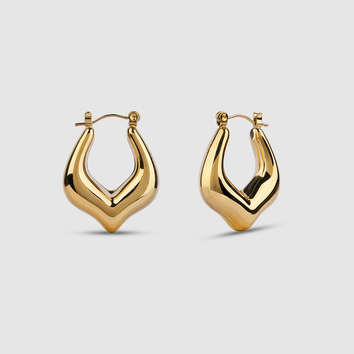 Wavy Square Hoop Earrings