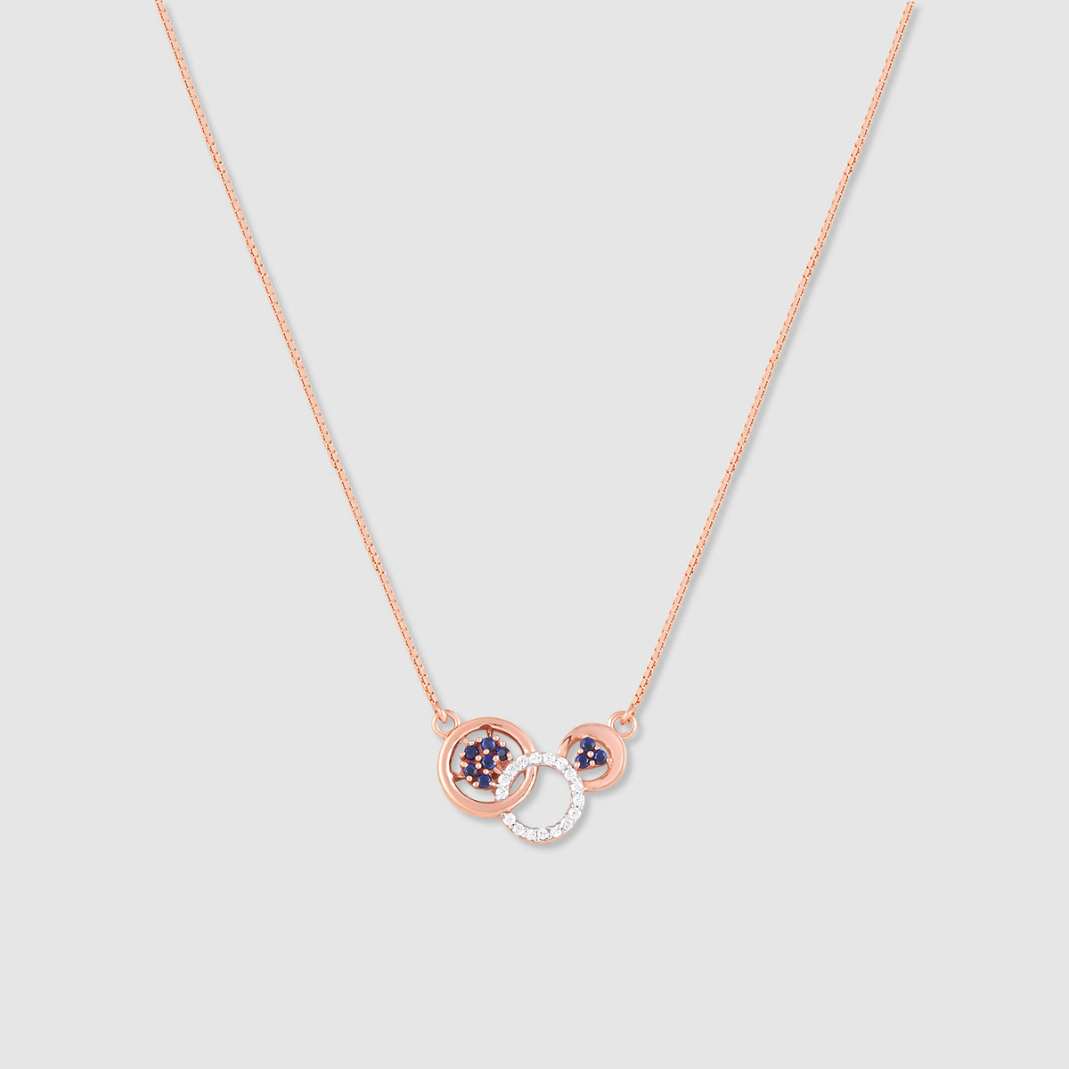 Saba Gold Plated 925 Silver Circle Necklace