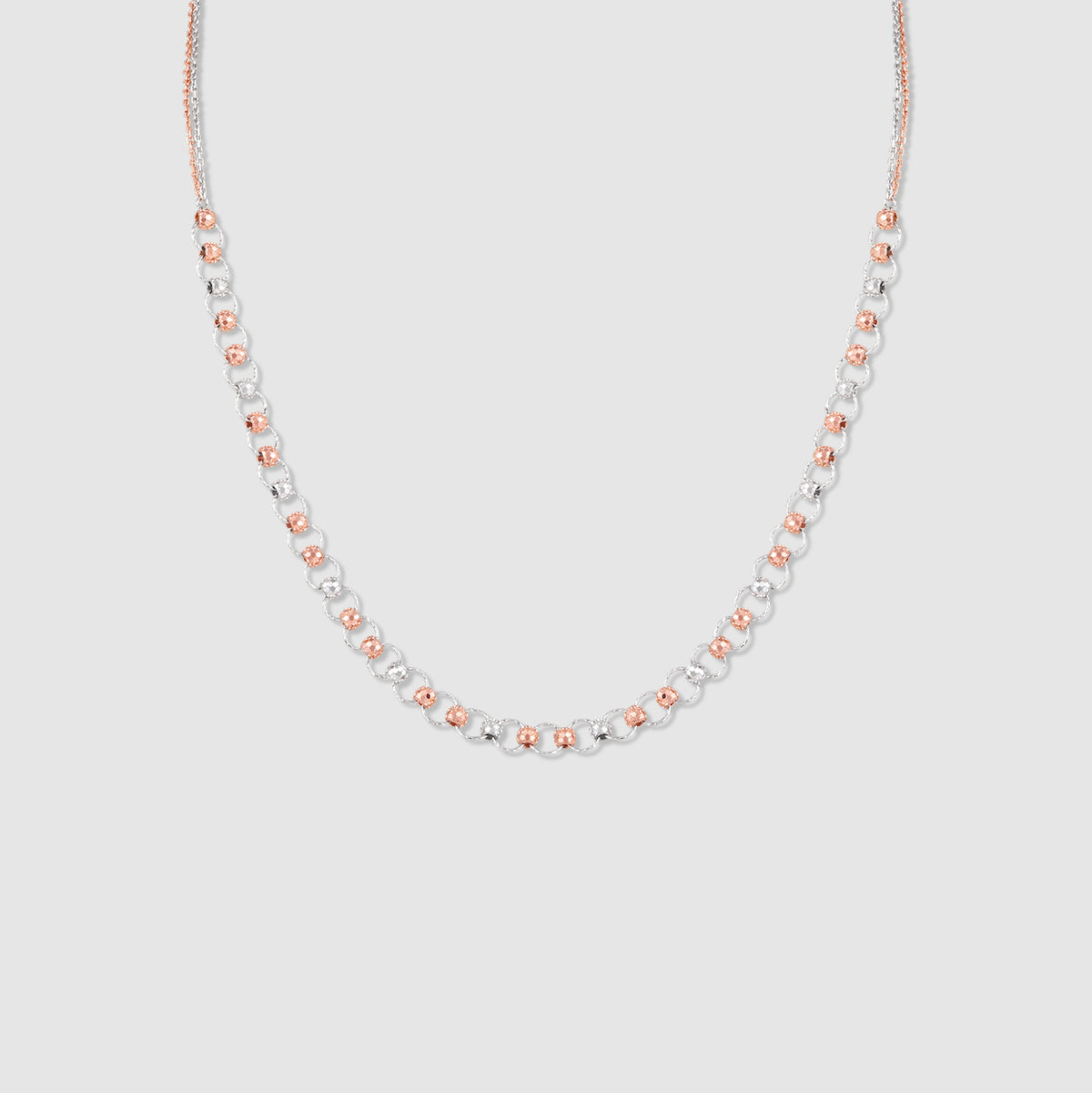 Taal 925 Silver Two-Tone Linked Necklace