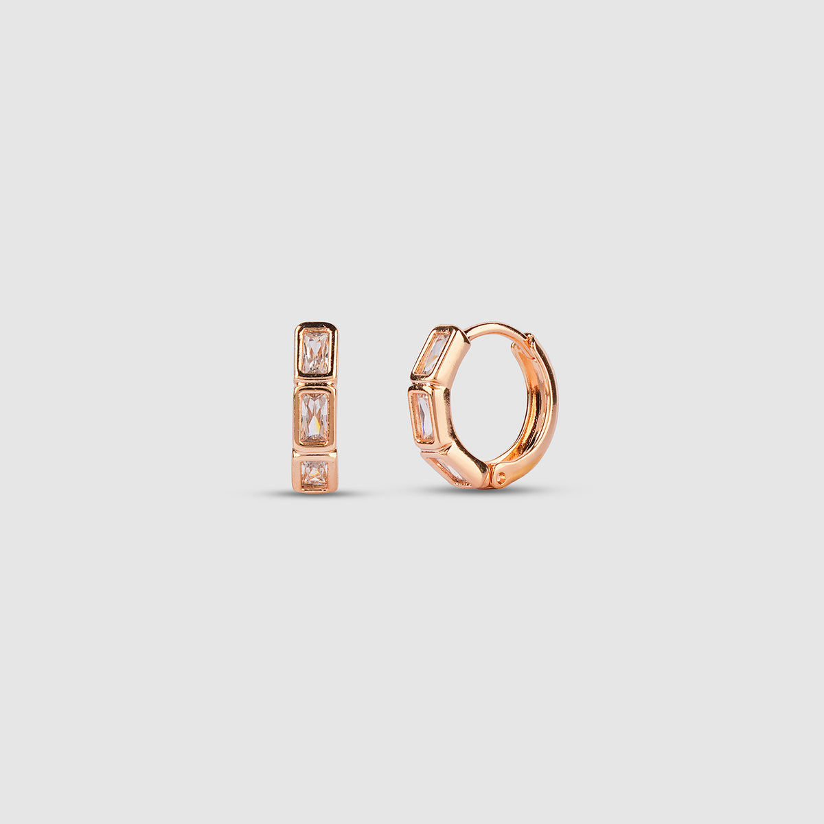 Baguette Huggie Earrings
