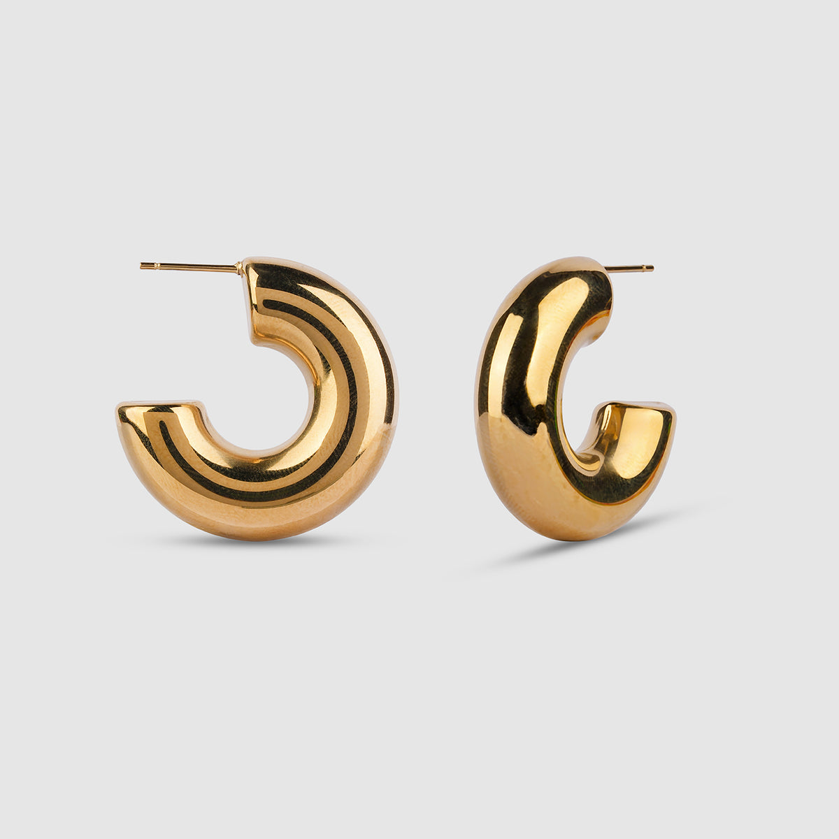 Chunky Dome Hoop Earrings