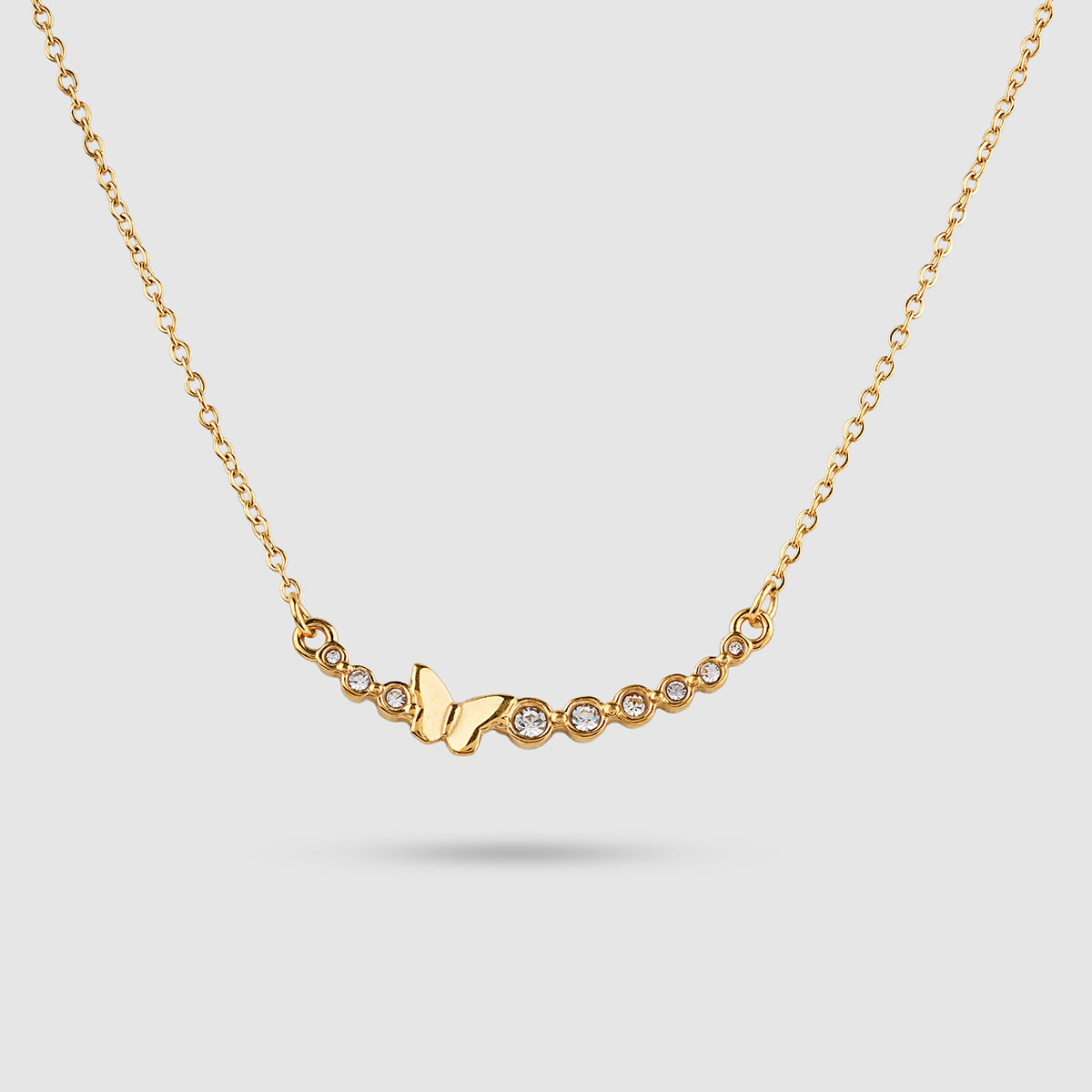 Curved Bar Sparkle Necklace