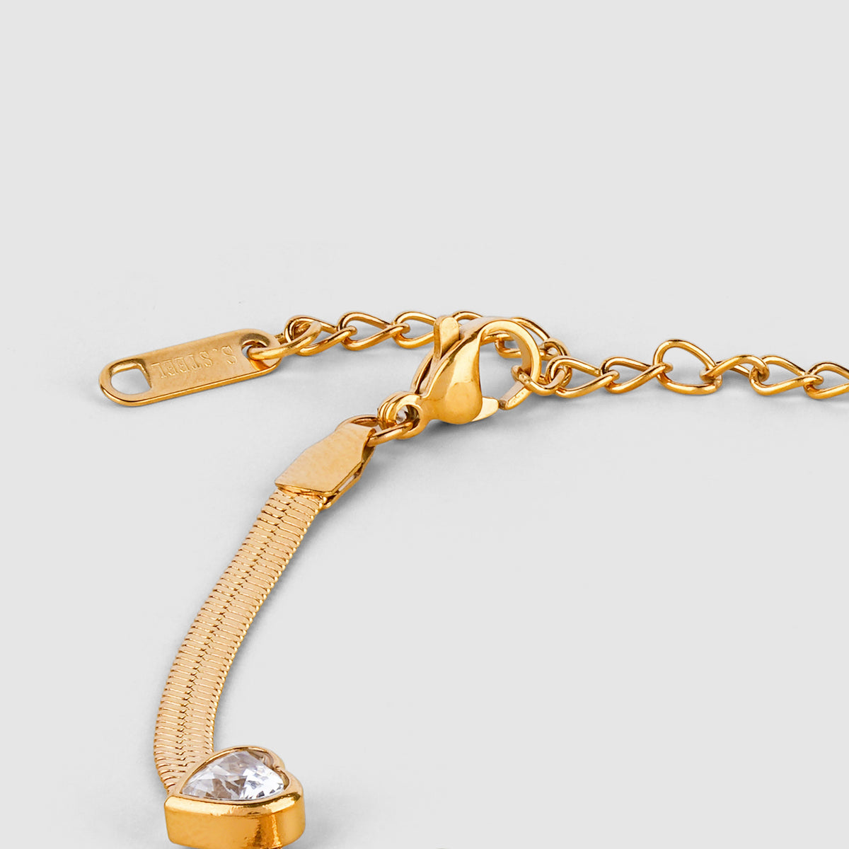 Heart Stone Snake Bracelet