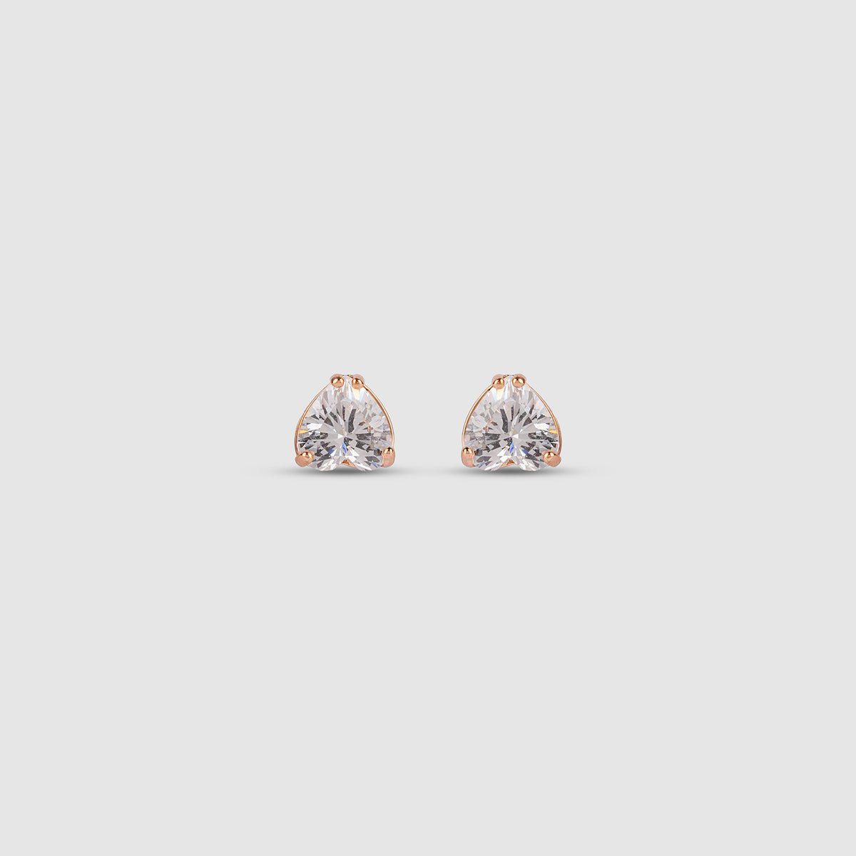 Heart Stone Stud Earrings