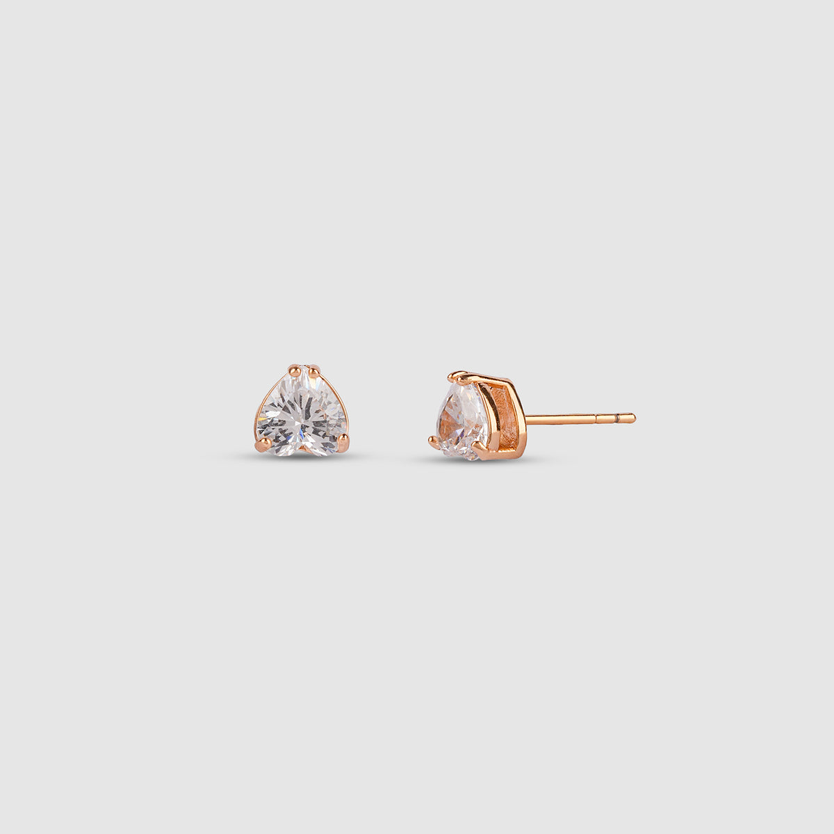 Heart Stone Stud Earrings