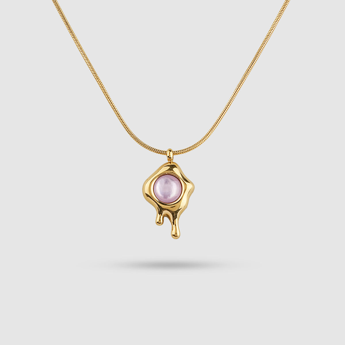 Molten Drop Stone Necklace
