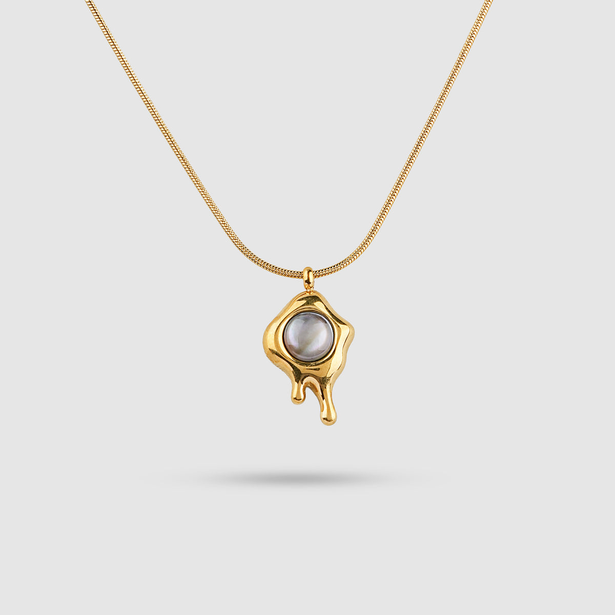 Molten Drop Stone Necklace