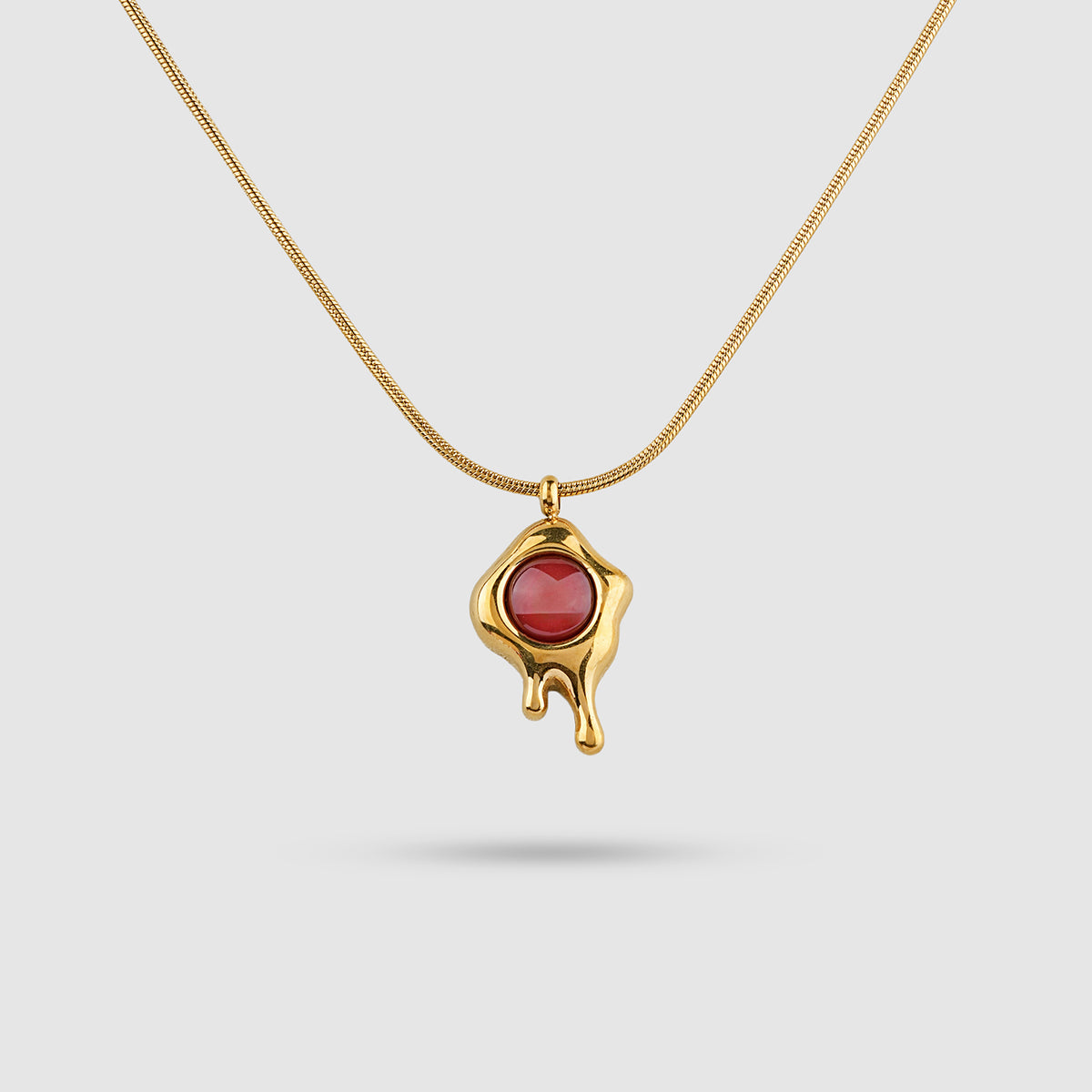 Molten Drop Stone Necklace
