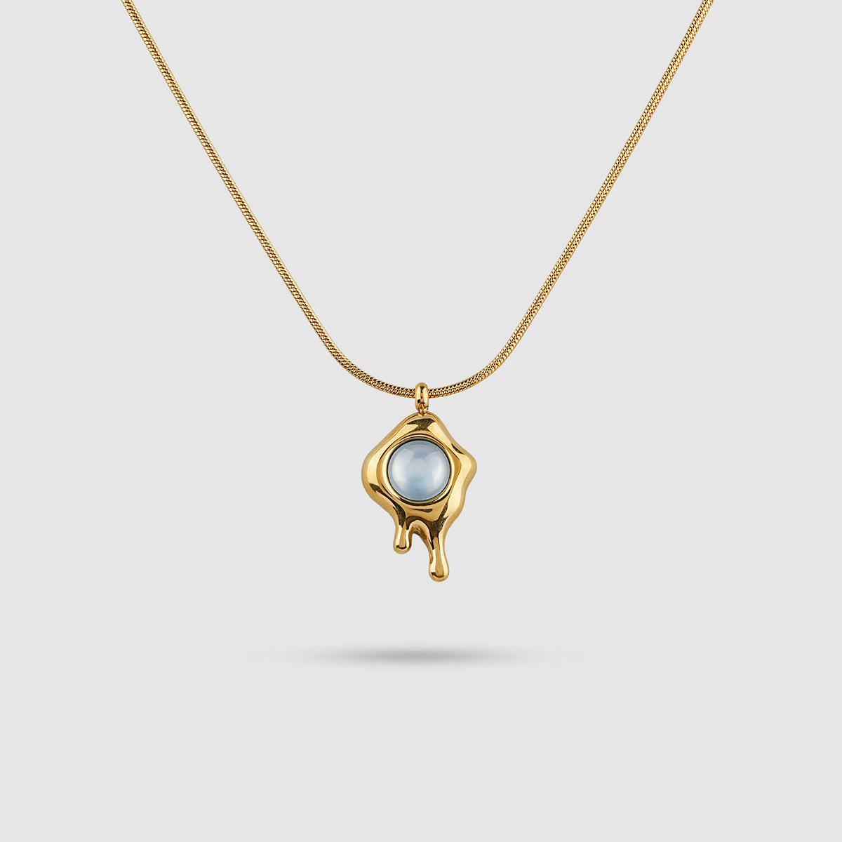 Molten Drop Stone Necklace