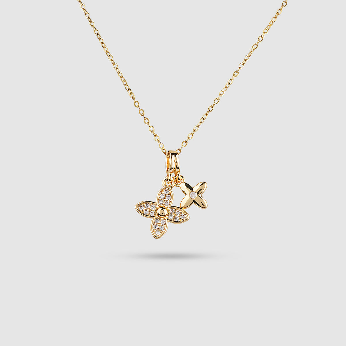 Monogram Flower Pendant Necklace