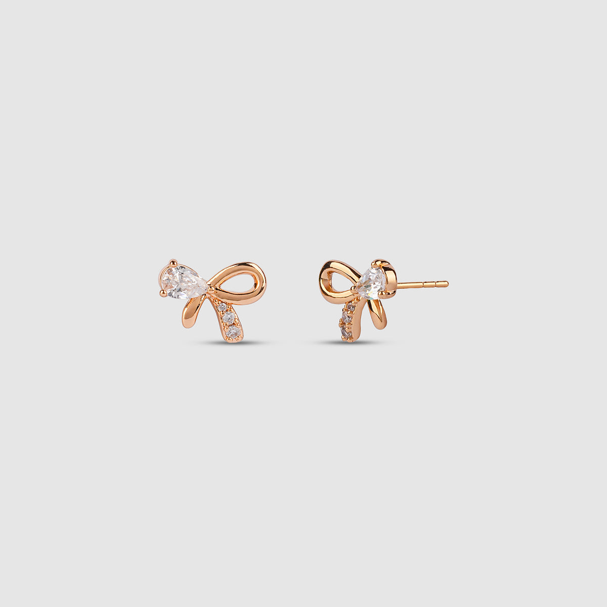 Pave Bow Stud Earrings