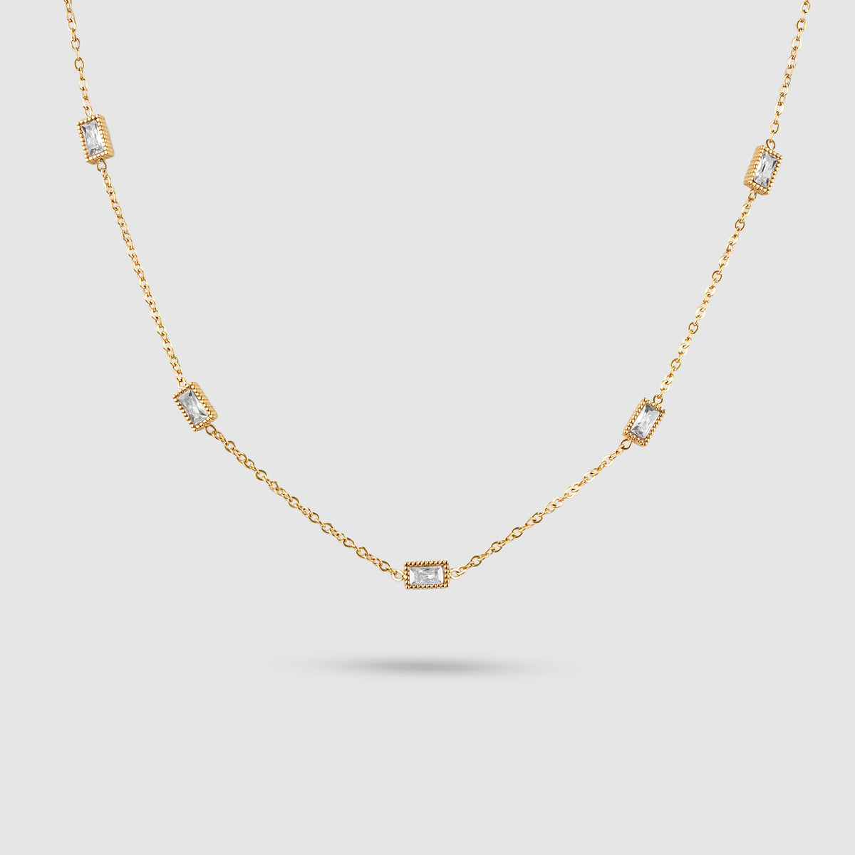 Rectangle Station Necklace