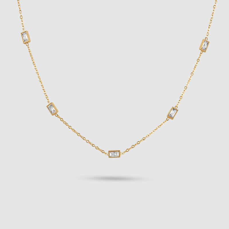 Rectangle Station Necklace