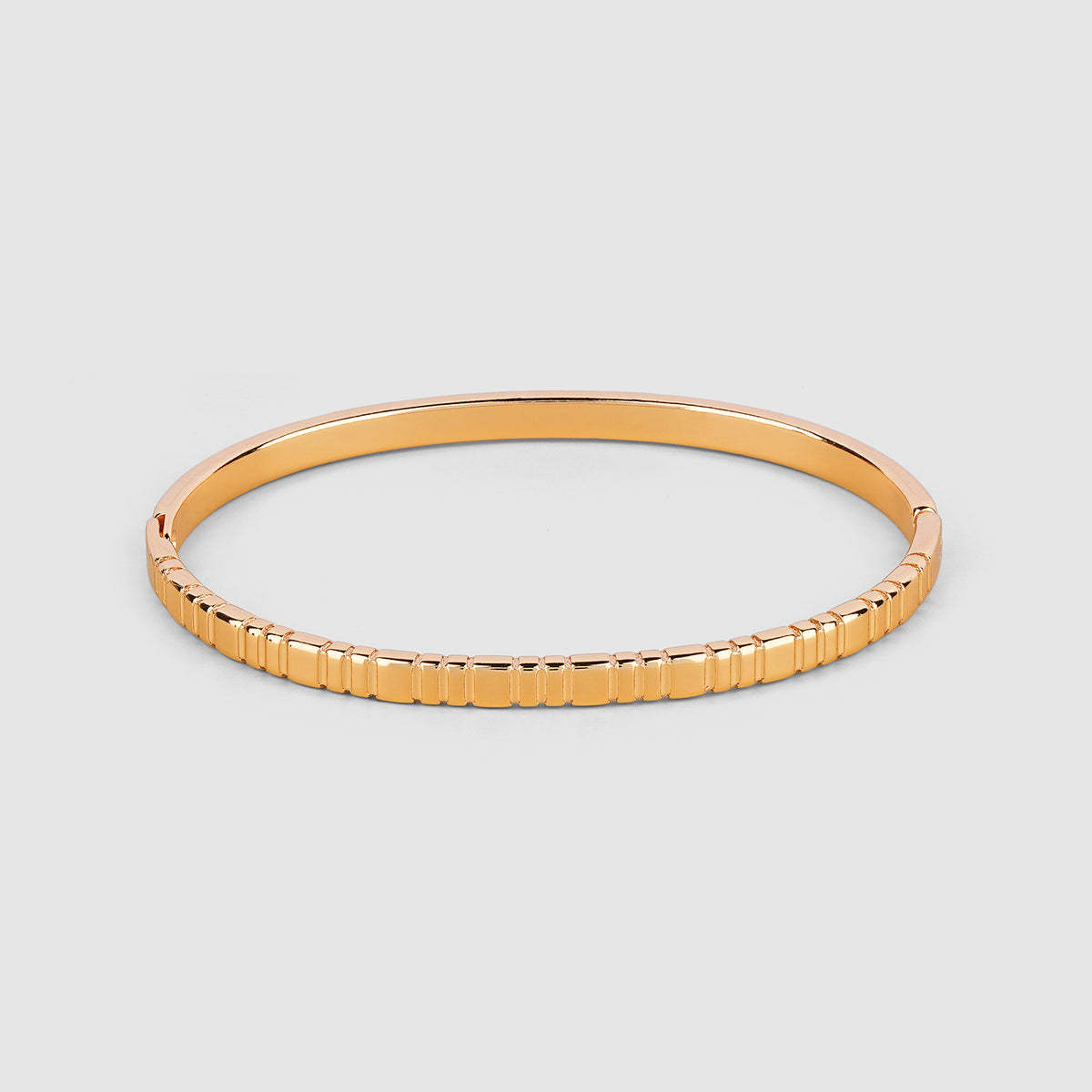 Ribbed Gold Bangle