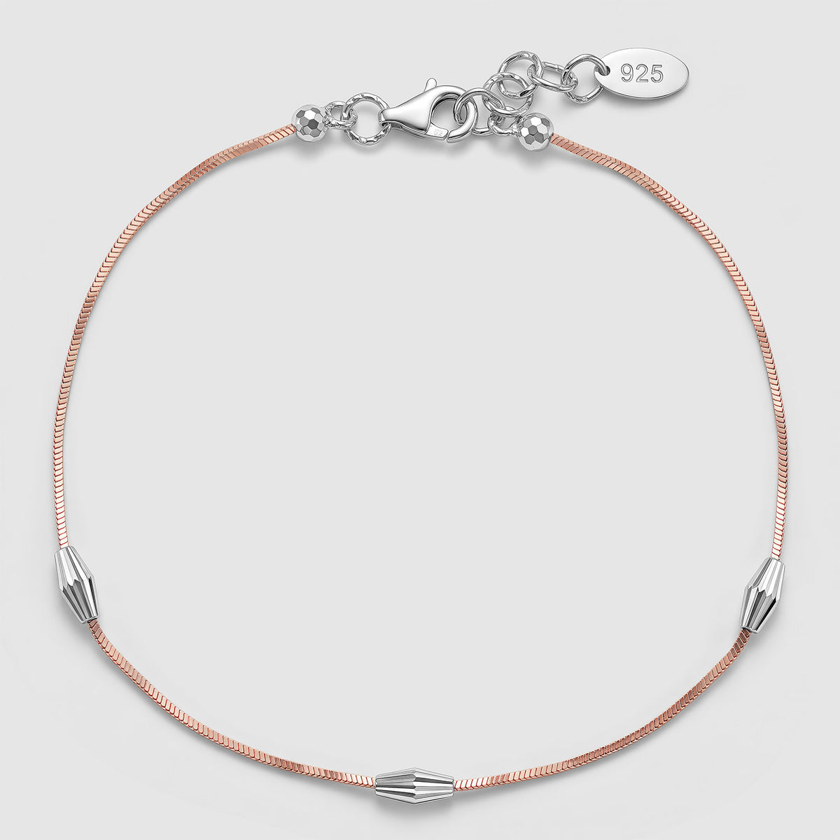 Rooh Gold Plated 925 Silver Bead Station Bracelet