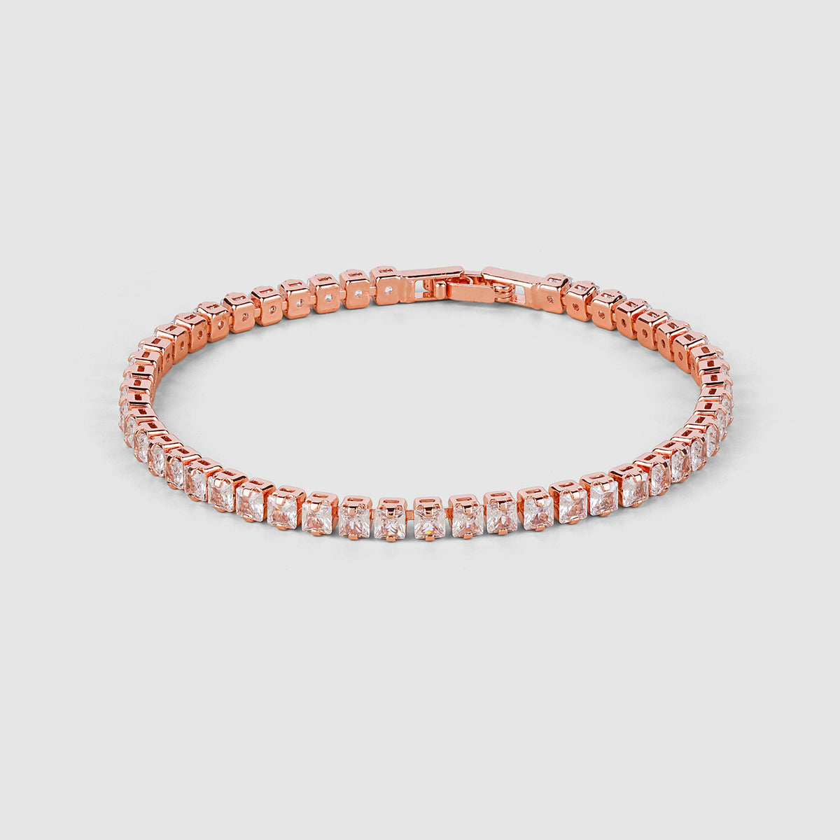 Rose Gold Square Tennis Bracelet