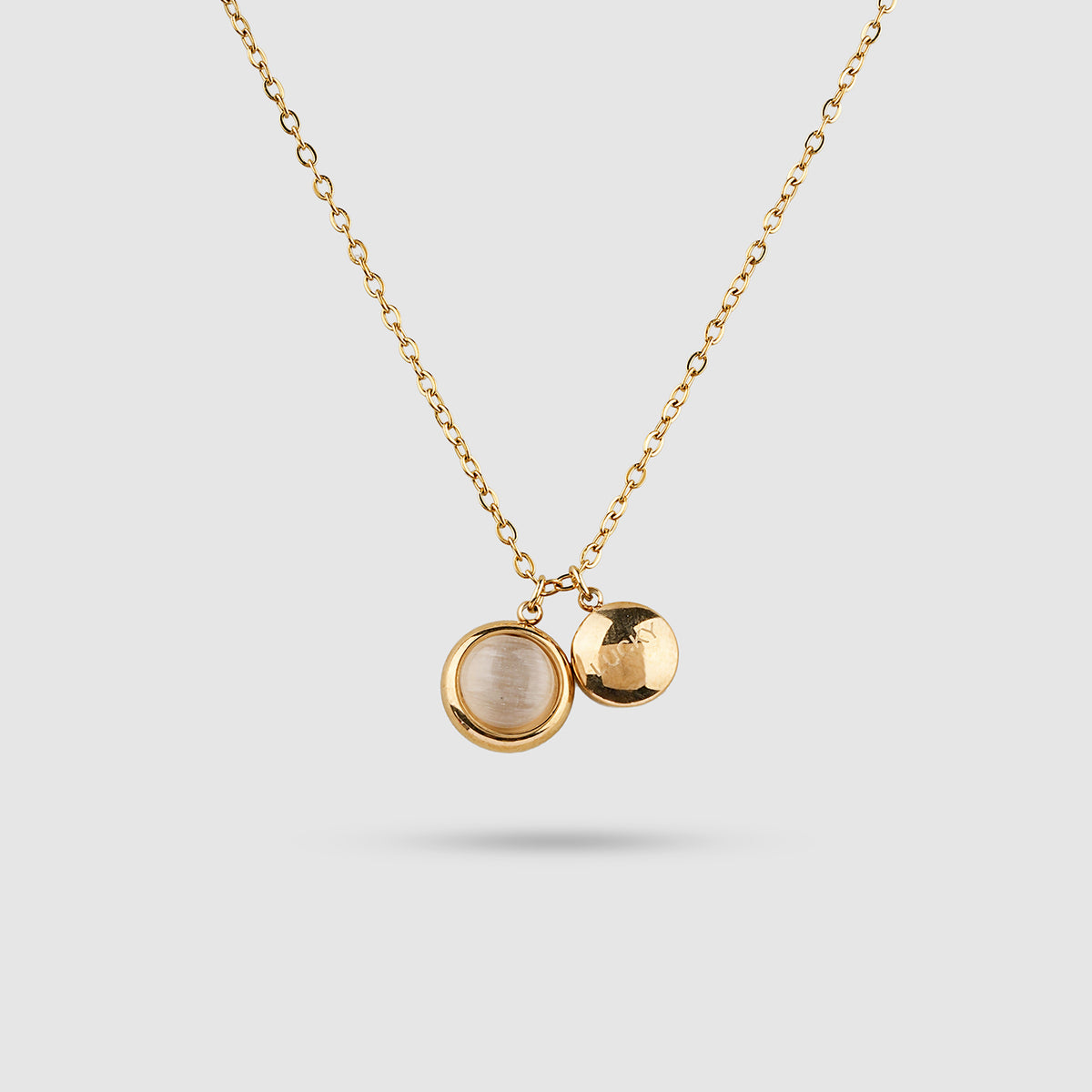 Stone & Ball Charm Necklace