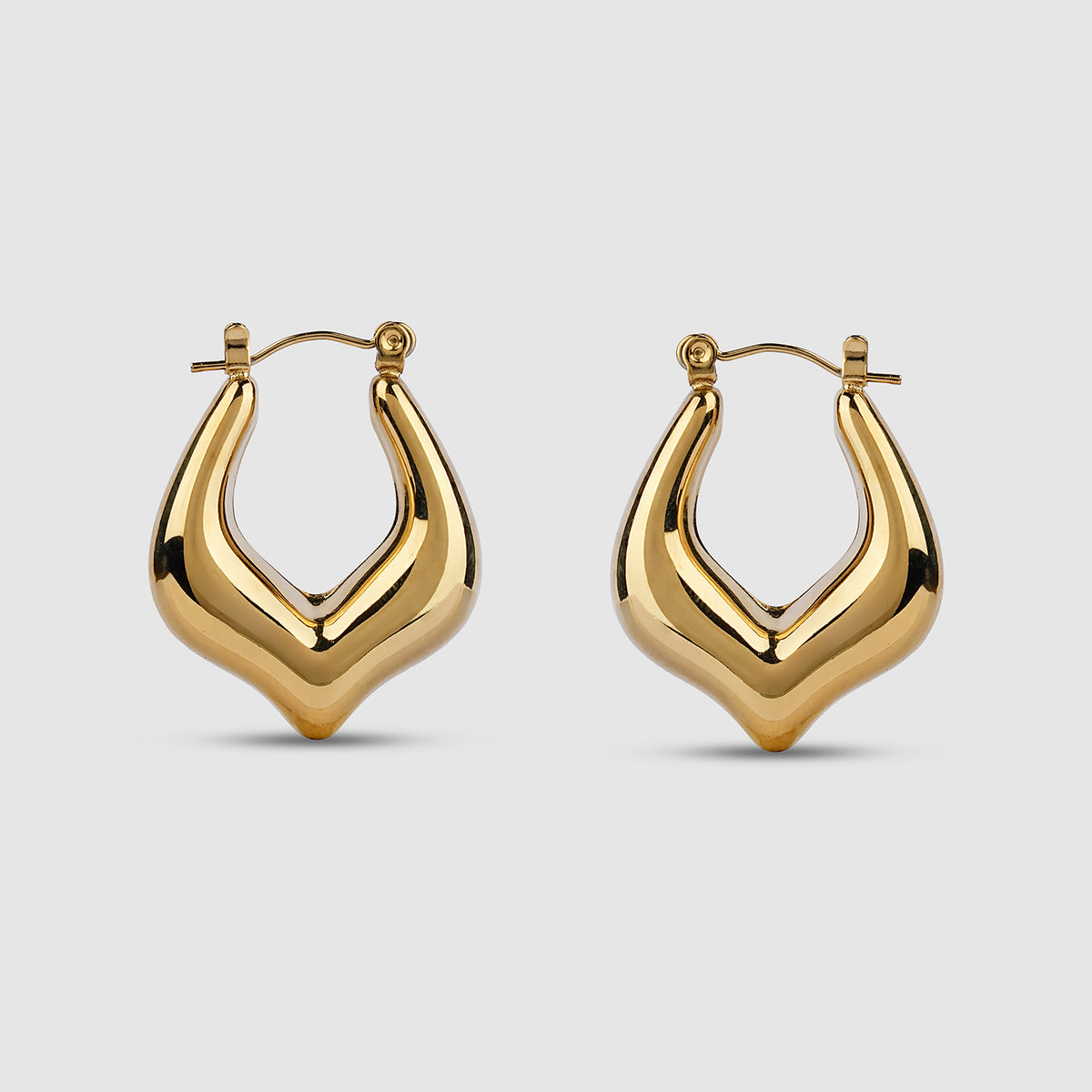 Wavy Square Hoop Earrings