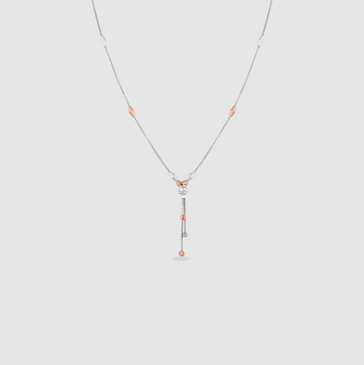 Dhara 925 Silver Two-Tone Tassel Necklace