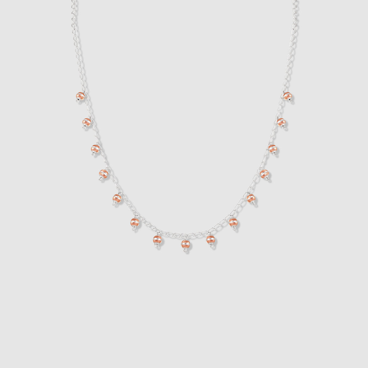 Ghungroo 925 Silver Two-Tone Ball Drop Necklace