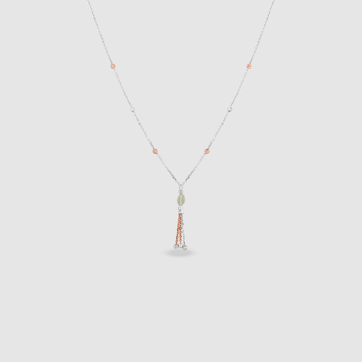 Phulkari 925 Silver Two-Tone Tassel Necklace
